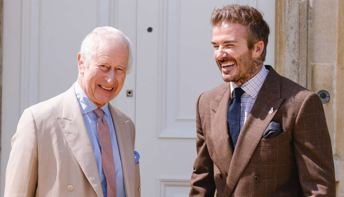 King Charles exchanges beekeeping tips with David Beckham