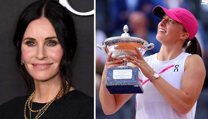 Courtney Cox praises ‘number 1 player in the world’ Iga Swiatek