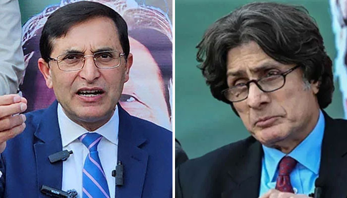 رؤف حسن اور بیرسٹر گوہر—فائل فوٹوز
