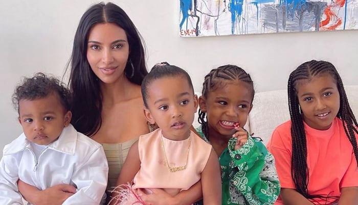 Kim Kardashian ‘locked’ in bathroom as ‘kids are out of control’