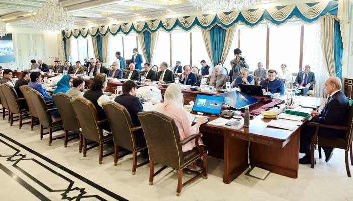 وزیراعظم شہباز شریف کی زیرصدارت قومی اقتصادی کونسل کا اجلاس ۔ فوٹو: پی آئی ڈی