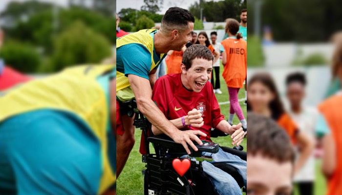 Cristiano Ronaldo spends heartfelt moment with 'special' fan