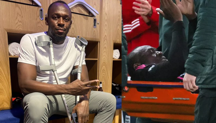 Usain Bolt ruptures heel in painful accident, stretchered off field