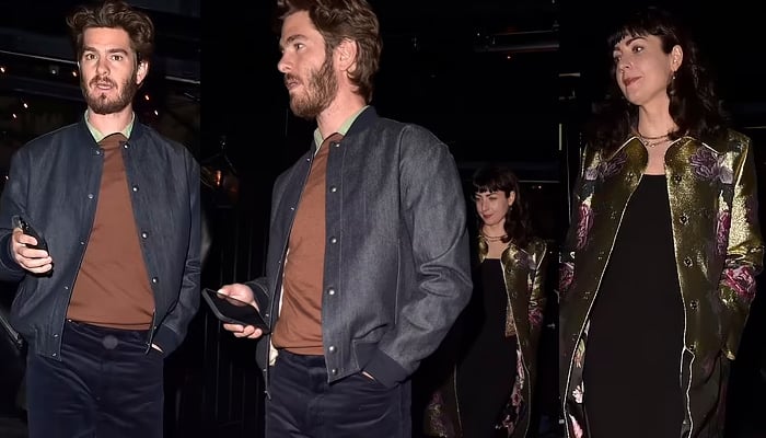Andrew Garfield spotted leaving luxury hotel with girlfriend Kate Thomas