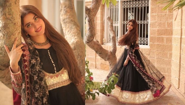 Sajal Aly twirls in flary black frock on first day of Eid 