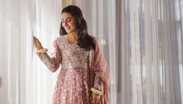 Ayeza Khan slips in designer dress for second day of Eid 