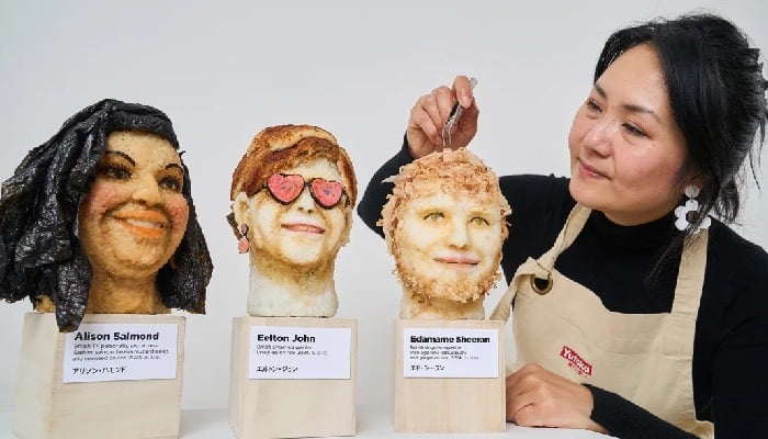 Ed Sheeran sculpted from sushi ingredients in unique art exhibition