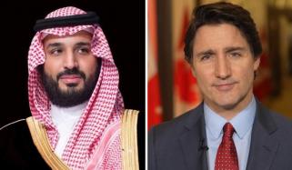 سعودی ولی عہد سے کینیڈین وزیرِاعظم کا ٹیلی فونک رابطہ
