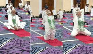 نریندر مودی کی یوگا کرتے ویڈیو سوشل میڈیا کی زینت بن گئی