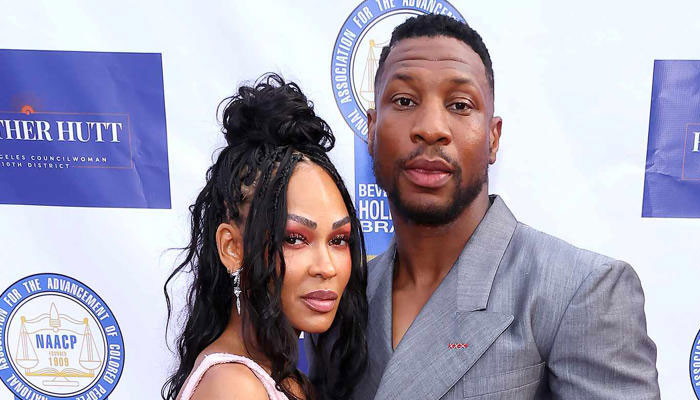 Jonathan Majors shares his appreciation for darling Meagan Good at award show speech 