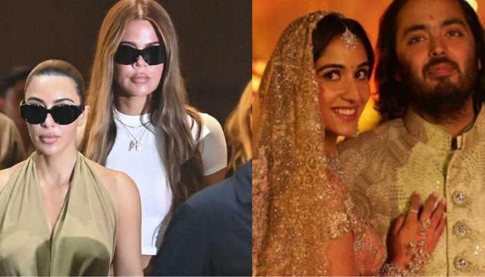 Kim and Khloe Kardashian wear Indian traditional attires for Anant Ambanis wedding day