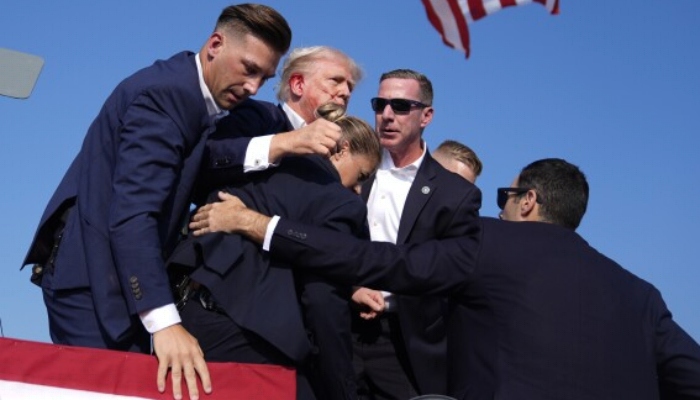 Donald Trump issues first statement after gun shot incident
