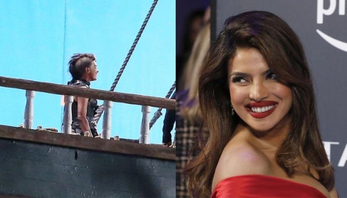Priyanka Chopra is down to some serious pirate business as pictures of her from sets of Bluff leake