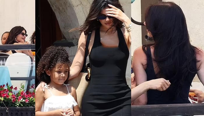 Kylie Jenner explored the Italian city alongside children