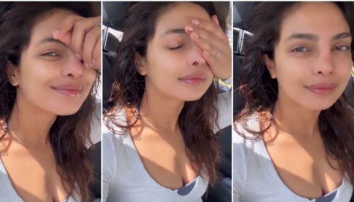 Priyanka Chopra looks tired out in a new video riding her car