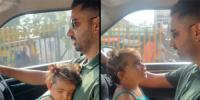بیٹی کو گود میں بٹھاکر گاڑی چلانے والے شخص کو شدید تنقید کا سامنا 