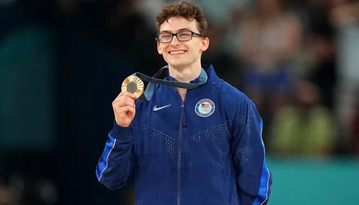 US gymnast won his second bronze in the Paris Games in the pommel horse