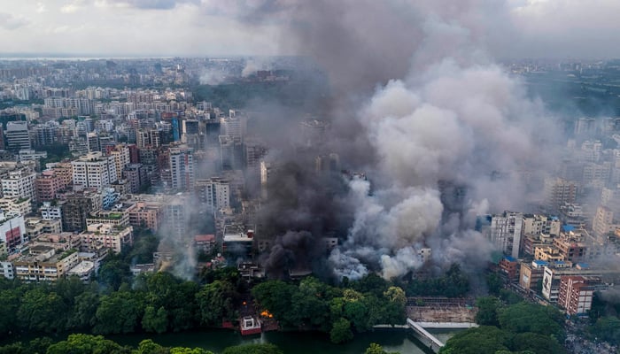 بنگابوندھو میوزیم کا فضائی منظر - فوٹو: اے ایف پی