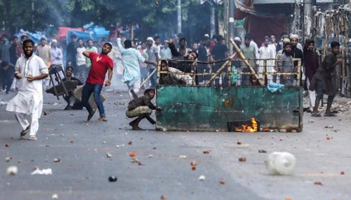 بنگلادیش میں مظاہرے-- تصویر بشکریہ اے ایف پی