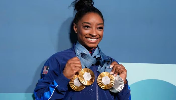 US gymnast has won three golds and a silver medal in the 2024 Paris Games