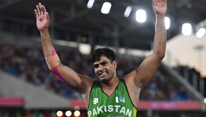 Arshad Nadeem sets javelin record at Paris Olympics 2024