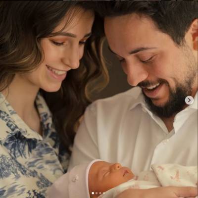 Jordan’s Prince Hussein, Princess Rajwa celebrate baby bliss with first glimpse