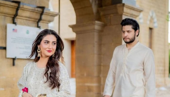 Hiba Bukharis husband Arez Ahmed cannot stop showering love on his wife as she achieves a new milestone