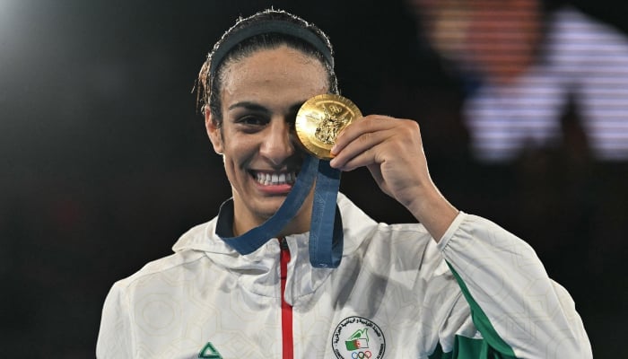 Algerian boxer won gold in the womens welterweight final at the Paris Olympics