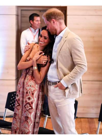 Meghan Markle glows as Prince Harry’s loving kiss sparks PDA in Colombia