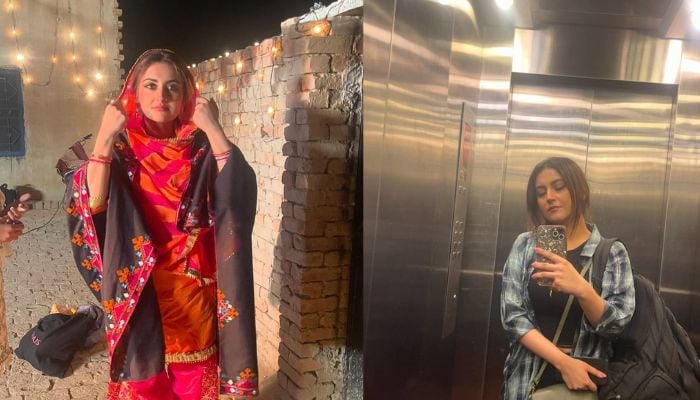 Hiba Bukhari shares behind the scene hard work from sets of Jhok Sarkar