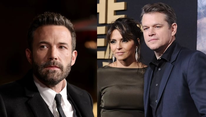 Ben Affleck hits at Jennifer Lopez with warm hug to Matt Damons wife