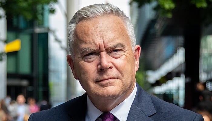 Huw Edwards will hear the verdict from a court in London for 41 counts of indecent child photographs