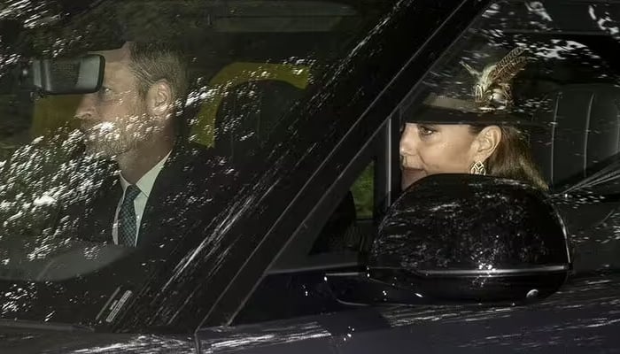 Kate Middleton was being driven by Prince William to join King Charles and Queen Camilla