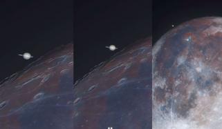 چاند کے پیچھے چُھپتے سیارے زحل کی ویڈیو وائرل