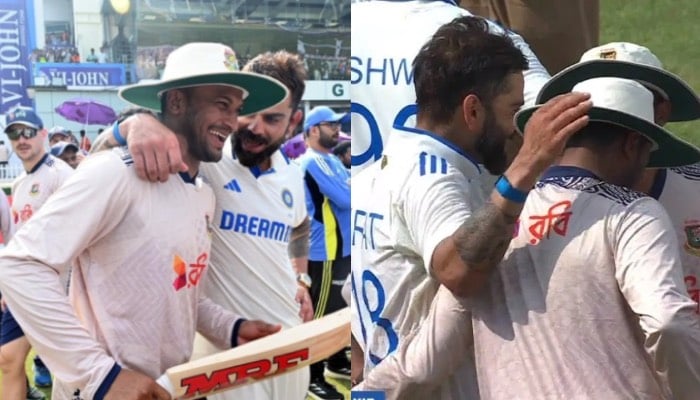 Virat Kohli honors Shakib Al Hasan with a special gift to mark his retirement