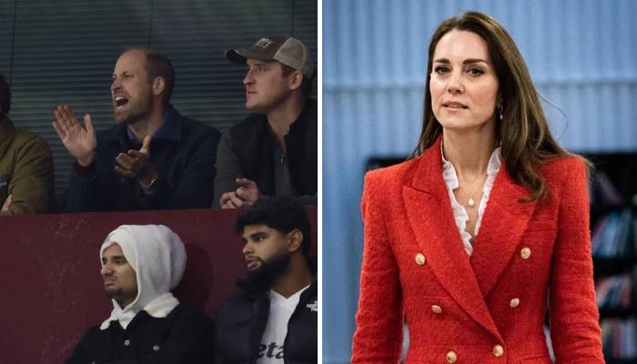 Prince William enjoys Aston Villa match with Kate Middleton’s pal