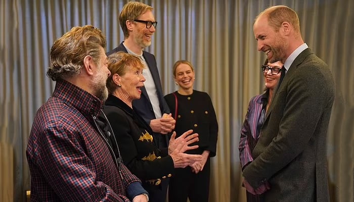 Prince William jokes around with stars at BAFTA event