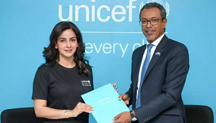 UNICEF has appointed Saba Qamar as the first National Ambassador of Children's Rights