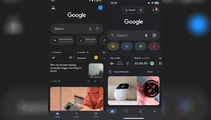 Google App enhances bottom bar with a fresh, modern design