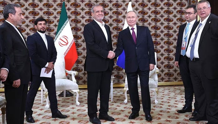 Russian President Putin strengthens alliance with Iranian president in Central Asia meeting