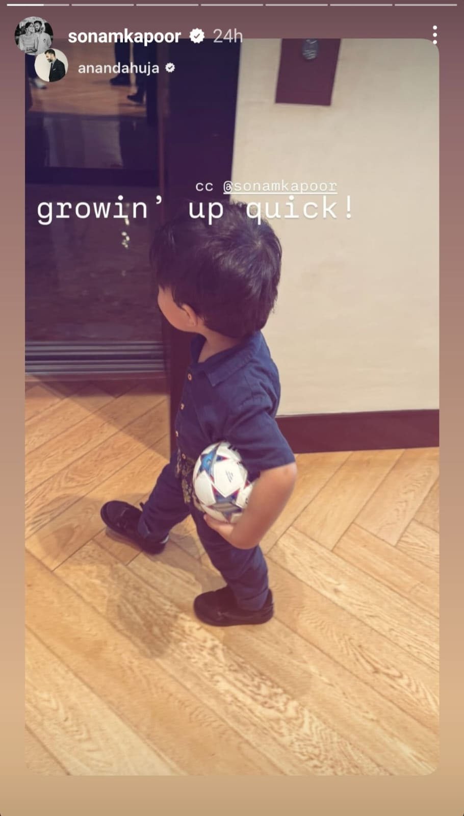 Sonam Kapoor shares cutesy picture of her son Vayu: growin up quick