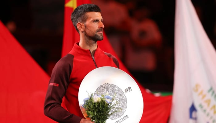 Jannik Sinner beat Novak Djokovic in the Shanghai Masters to claim his 7th title of the season