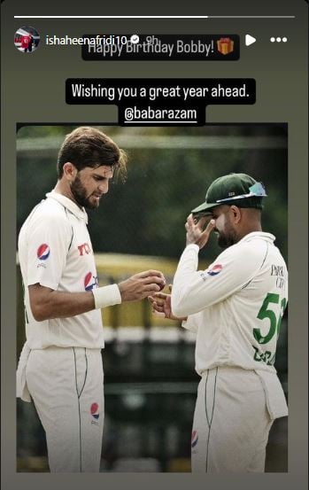 Shaheen Afridi wishes Babar Azam happy 30th birthday amid test squad snub