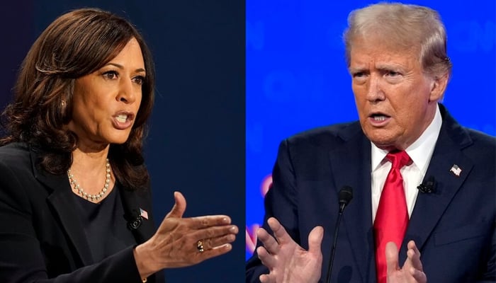 Kamala Harris broke new ground in presidential campaigns by leaping at Donald Trump