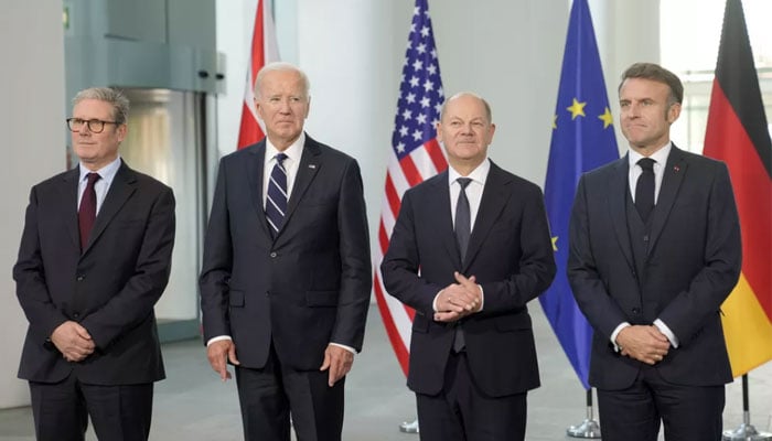 Joe Biden urges European allies to maintain backing for Ukraine