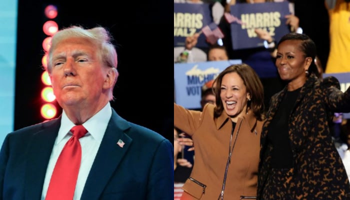 Michelle Obama slams Trump in first campaign rally appearance with Harris