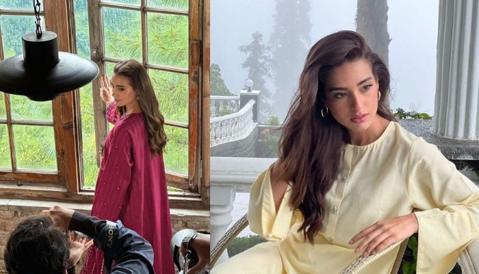 Superstar Iqra Aziz is currently busy in the shooting for brand campaigns