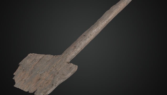 Historical wooden spade