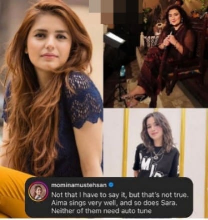 Momina Mustehsan expresses support for bestie Aima Baig amid autotune criticism