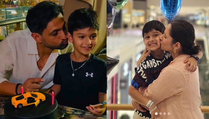 Sanai Mirza, Shoaib Malik celebrates son Izhaan 6th birthday separately